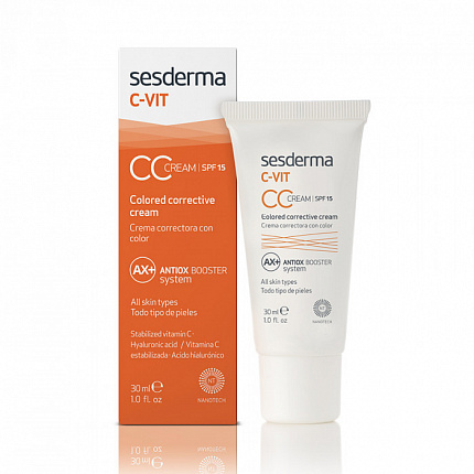 Sesderma C-VIT CC Cream SPF 15 Крем корректирующий тон кожи СЗФ 15 с витамином С, 30 мл