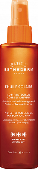 Institut Esthederm Suncare Солнцезащитное масло для тела и волос с высокой степенью защиты, 150 мл