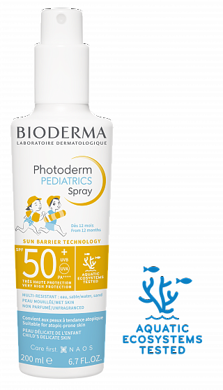 Bioderma Photoderm Фотодерм Солнцезащитный детский спрей Pediatrics SPF50+, 200 мл