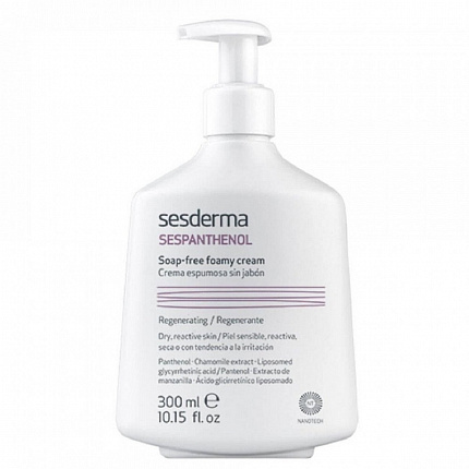 Sesderma SESPANTHENOL Soap-free foamy cream Крем-пенка для умывания восстанавливающая, 300 мл