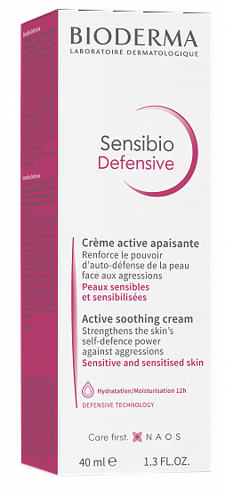 Bioderma Sensibio Defensive Сенсибио Легкий крем для чувствительной кожи, 40 мл