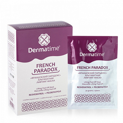 Dermatime French Paradox Lifting Peel-Off Mask "Французский парадокс" альгинатная маска, 5*30 г