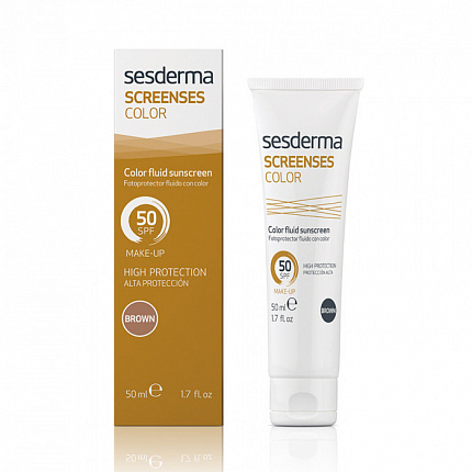Sesderma SCREENSES COLOR Fluid sunscreen SPF 50 Brown Средство солнцезащитное (Темный тон), 50 мл